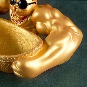 置物 招福 招き猫 開運 金運 祈願 筋肉 招き猫 