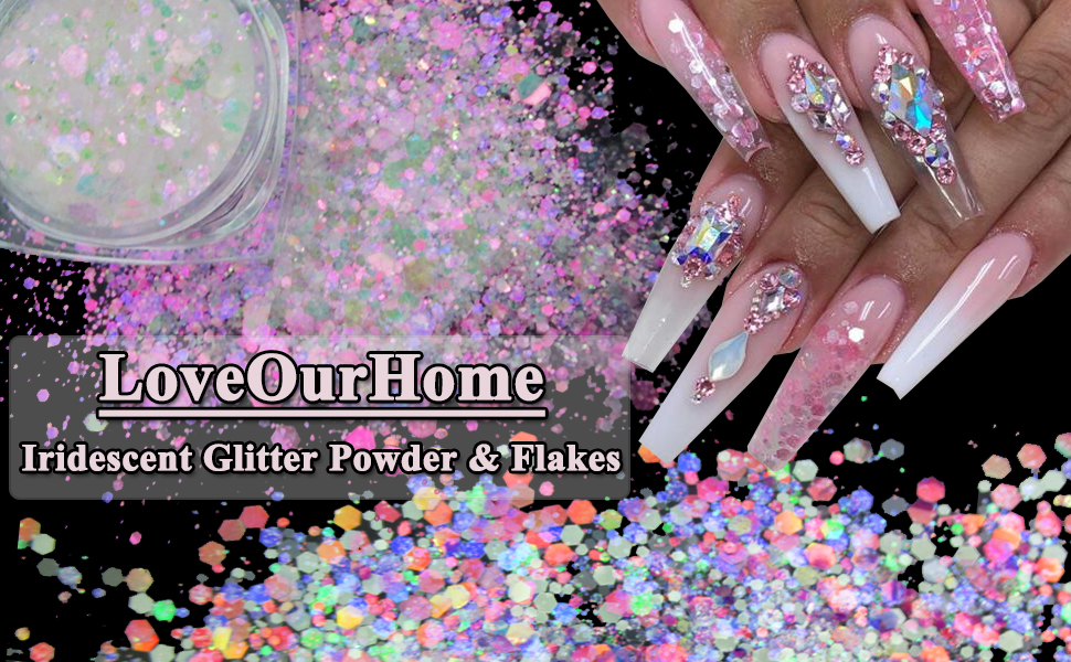 Luminous iridescent glitter flakes lash decals for eyelash extensions