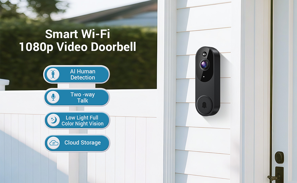 1080P Smart Wireless Video Doorbell Camera