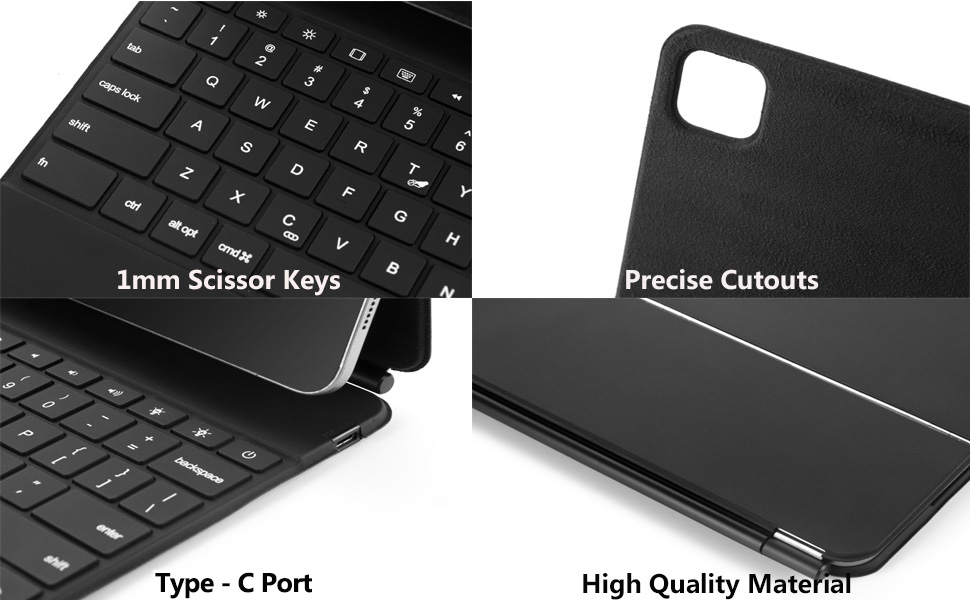 FARYODI Magic Keyboard iPad Pro 12.9, MultiTouch Trackpad