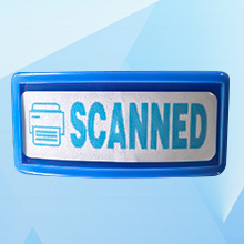 Self Inking Office Stamp Set for Approved Paid Completed Copy Faxed Scanned