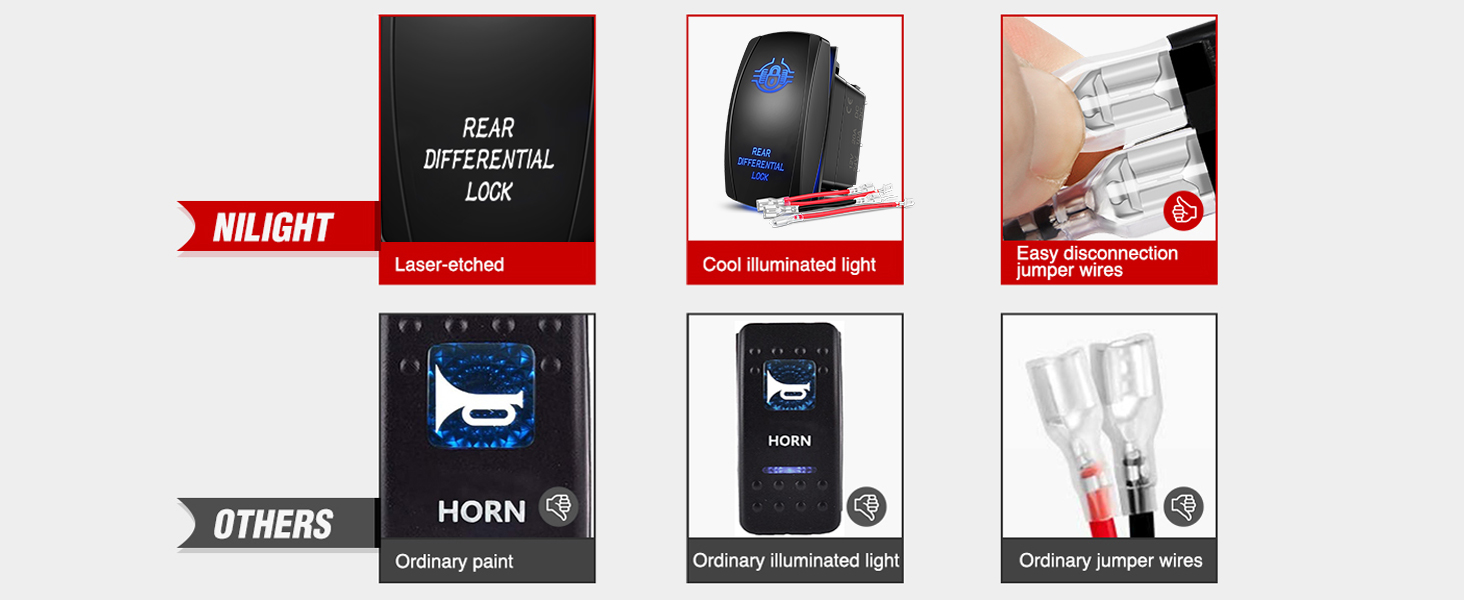 Lights Rocker Switch