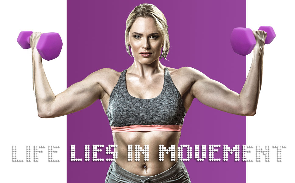 Neoprene Coated Dumbbell Purple