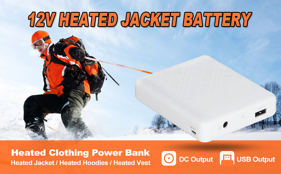 12v 3200mAh Heated Jacket Battery Pack for Milwaukee, Snap