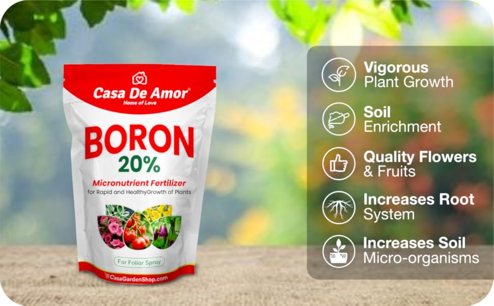 Casa De Amor Boron 20 Micronutrient Fertilizer for Healthy Growth of