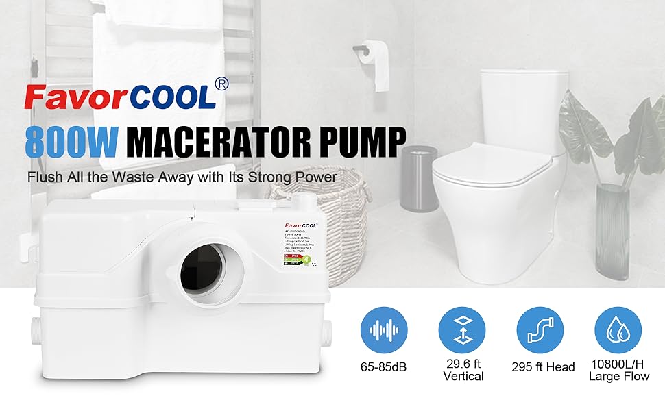 800W macerator pump