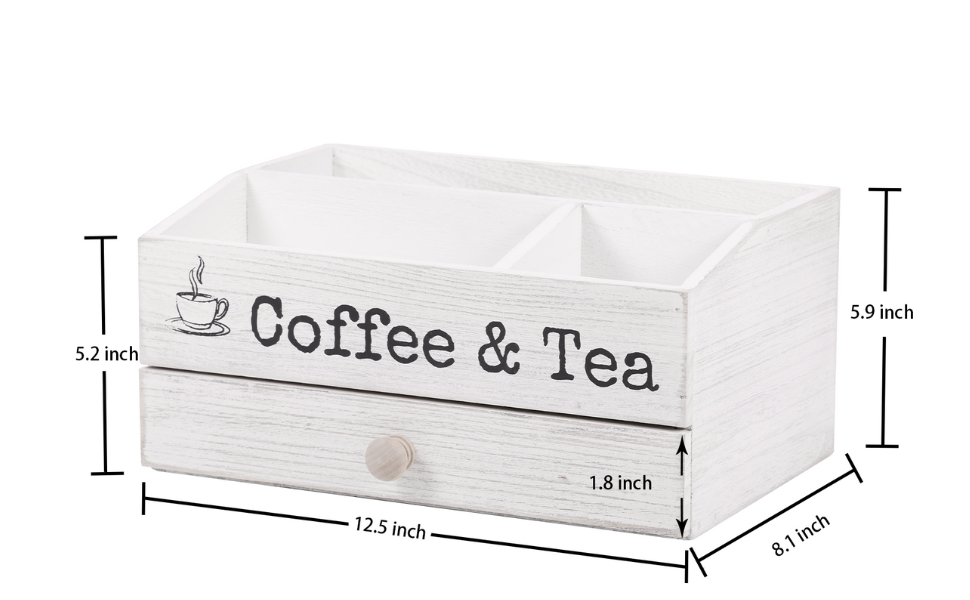 Mandikays Coffee & Tea Station with 1.8" Drawer KCup