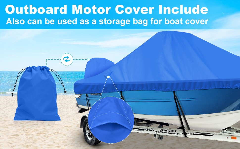 BOATPRO Waterproof Center Console Boat Cover 1719ft, Heavy