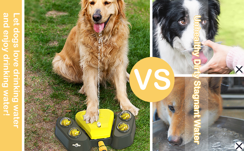Pet Supplies Step On Dog Water Sprinkler，Outdoor Dog Water Toy,Easy