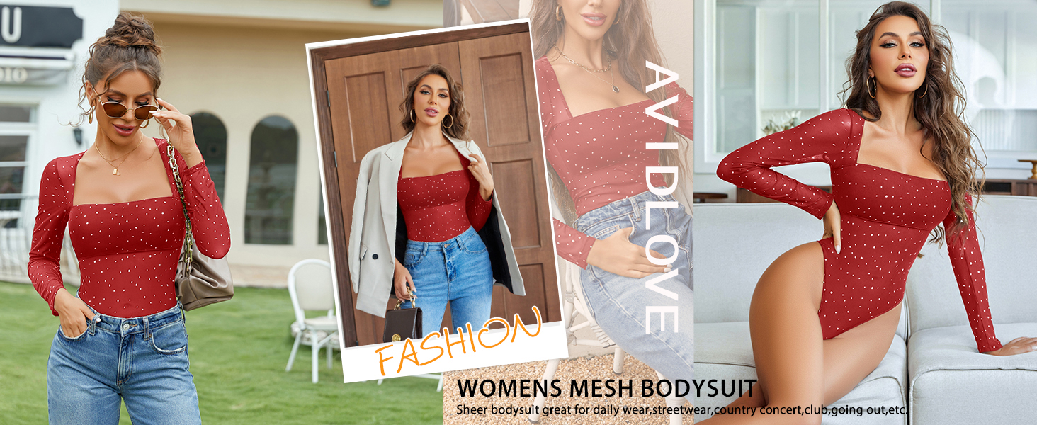 mesh bodysuit for women
