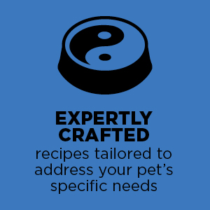 Expertly crafted recipes tailored to address your pet's specific needs.