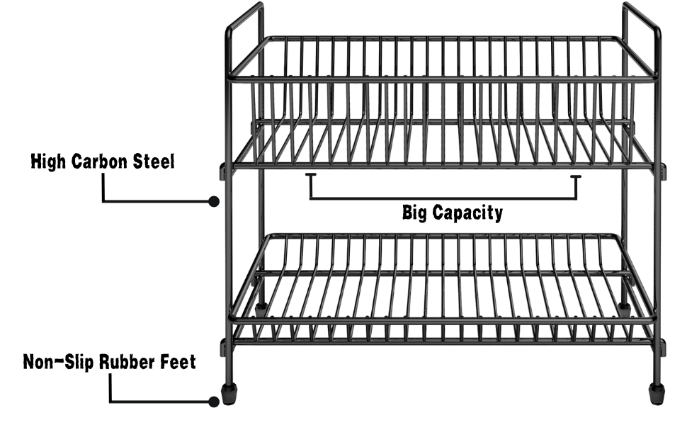 Vinsani 2 Tier Free Standing Spice Rack Cupboard Wall Kitchen Counter