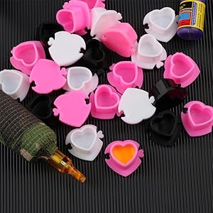 Disposable Tattoo Ink Cups Heart Shaped