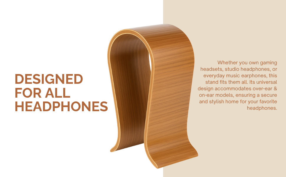 Wooden Headphone Stand