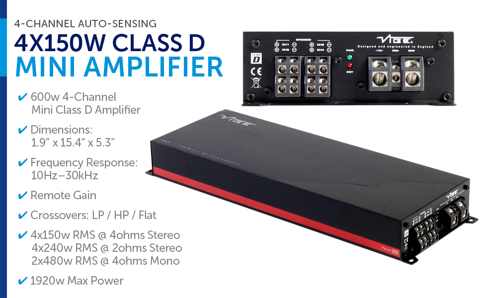 Vibe by Proscenium PB150.4MV0 Amplifier for Car Audio 4