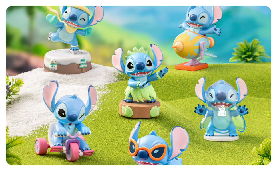 Disney スティッチ SOFIMATES フィギュア 9個 ディズニーキャラクター おおきなSOFVIMATES～スティッチ