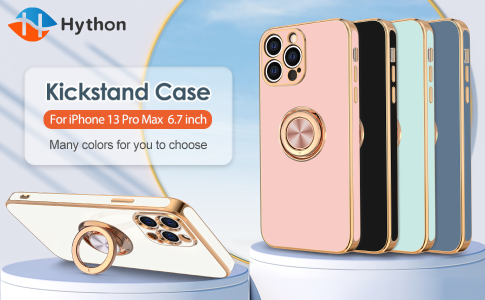 Hython Case for iPhone 13 Pro Max Case with Ring Stand [360
