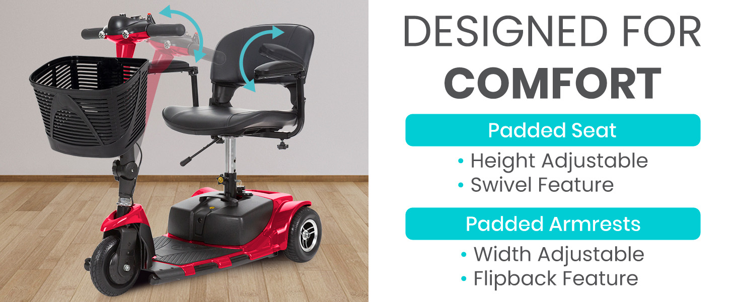 3 wheel mobility scooter adults seniors electric wheelchair