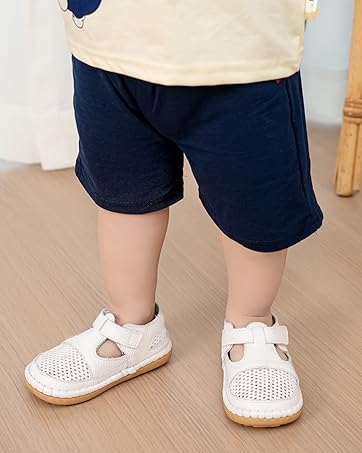 white baby sandals