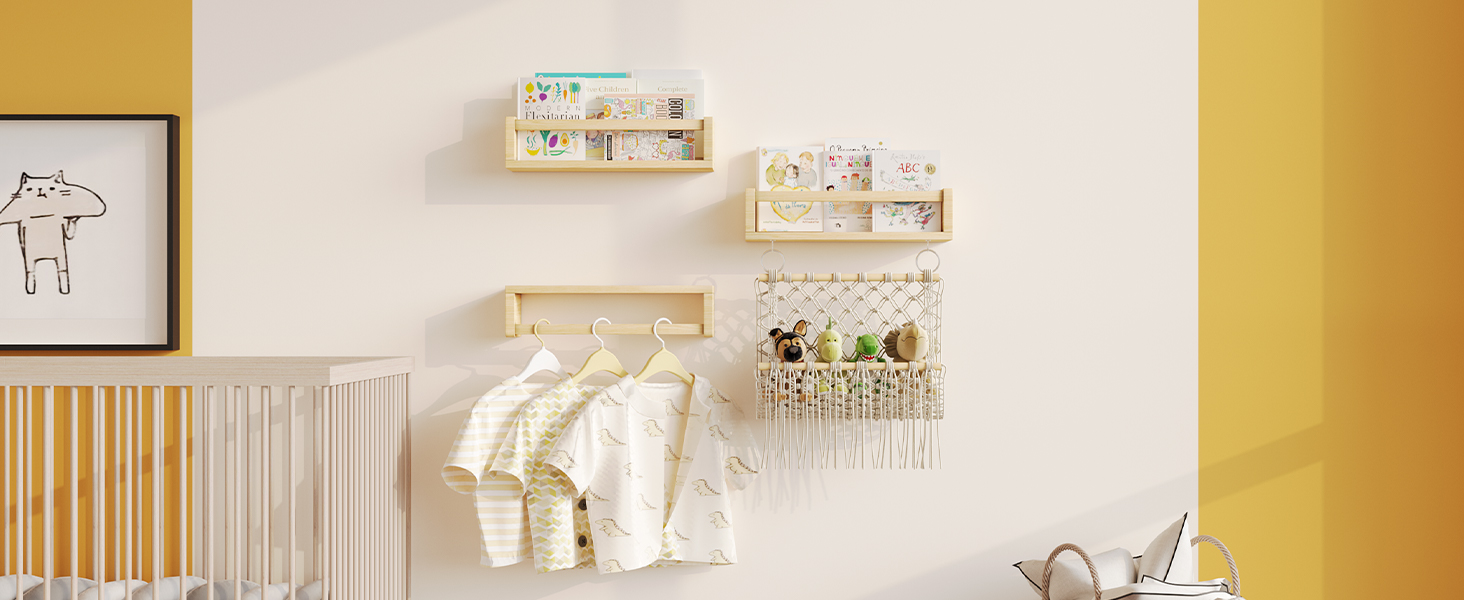 Floating Wall Mounted Shelves for Living Room