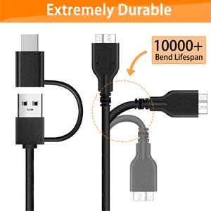 micro b 3.0 to usb a /c