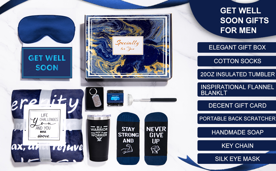 CUTEUP Get Well Soon Gifts for Men Care Package for Men, Get Well Gifts for Men