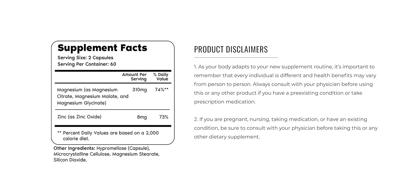 Magnesium Supplement Complex 310mg by Primal Harvest with