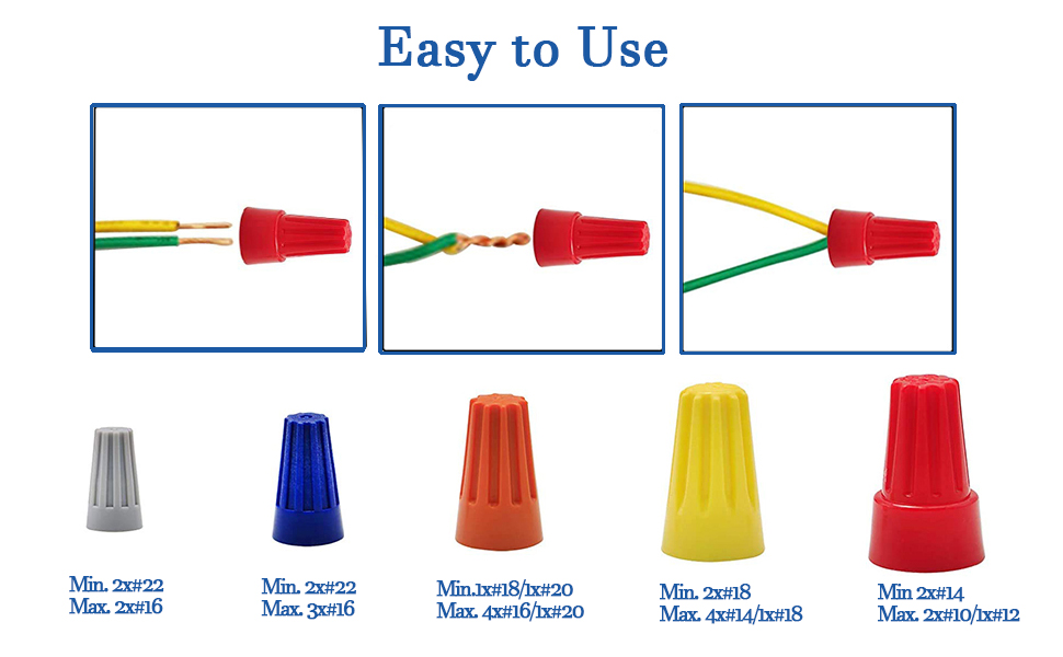 DIANZHU 180 PCS Wire Connectors, Insulating Insert Twist Electrical