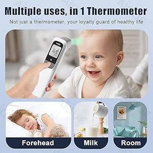Thermometer measuring baby for high temperature