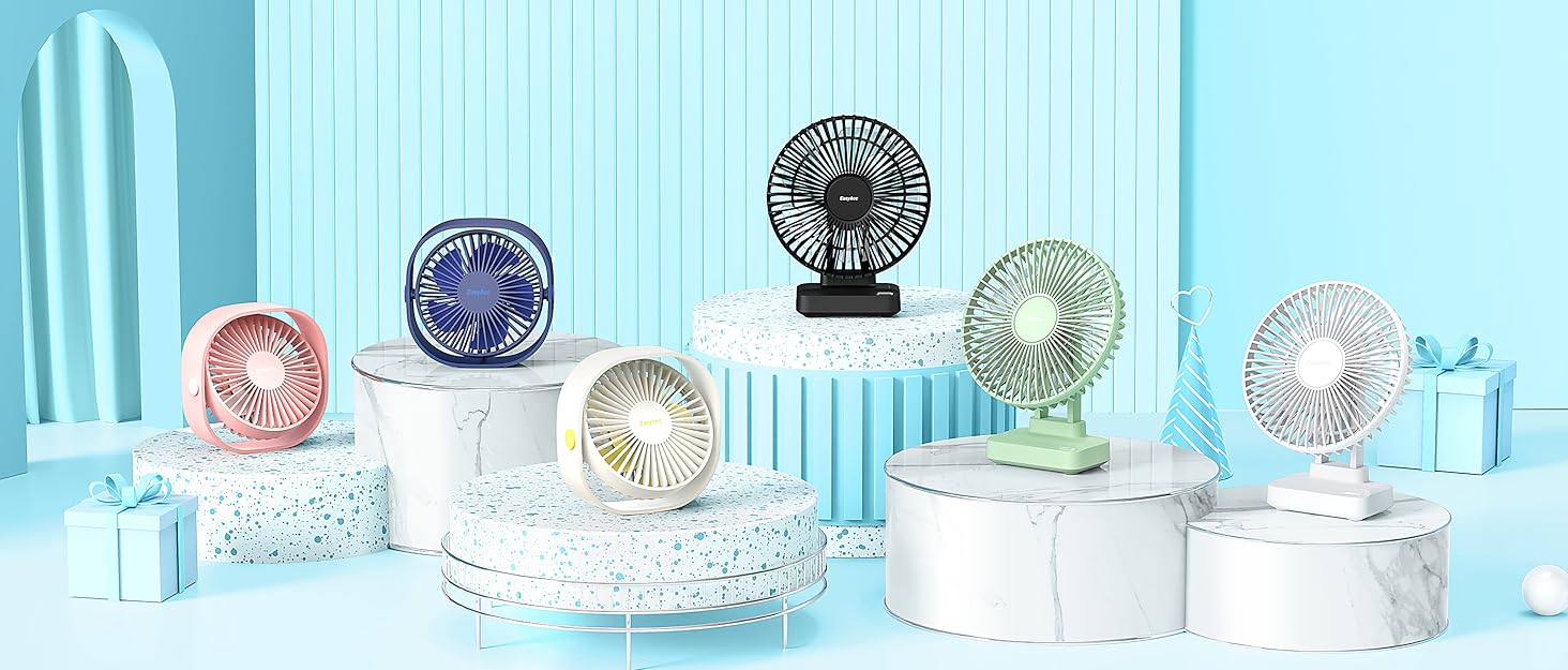 EasyAcc USB Fan, USB Desk Fan, 5.9m/s Powerful Desk Fan Mini Desktop