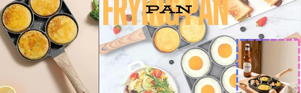 4-Hole Non-Stick Egg Frying Pan