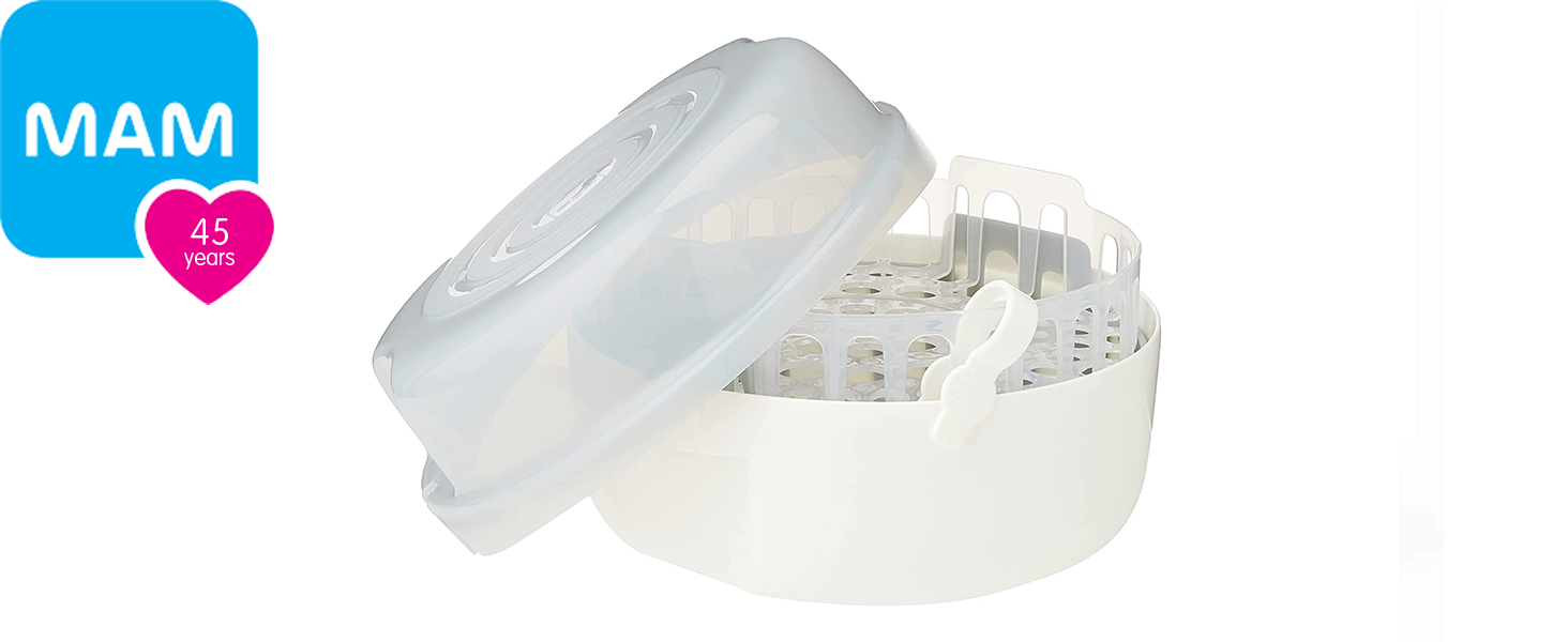 MAM Microwave Steam Steriliser (Grey), Natural Cleaning Steriliser