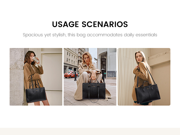 Amazon.com: LOVEVOOK Vintage Leather Laptop Tote Bag - 17.3