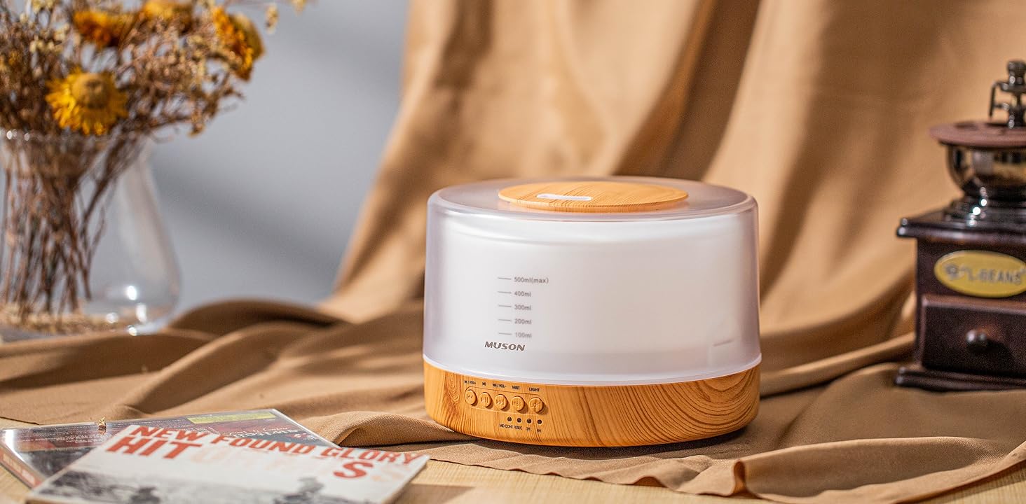 muson Essential Oil Diffuser Sound Machine Combo Diffuser for