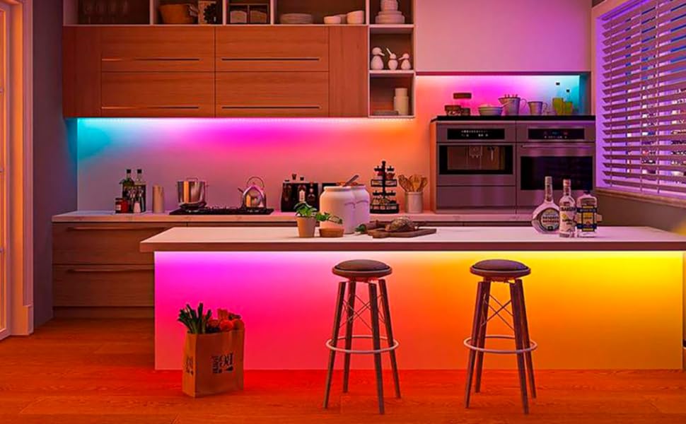 REEMEER Led Lights for Bedroom 100ft（2Rools of 50FT）, Led Lights Color