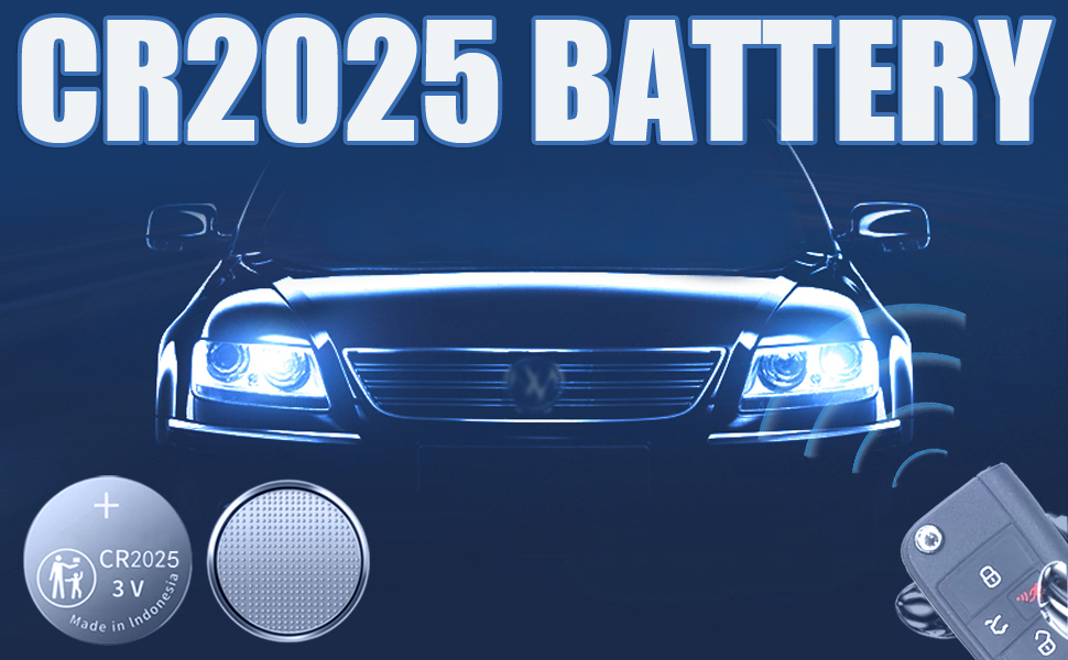 2Pack CR2025 Remote Key Fob Battery Replacement for