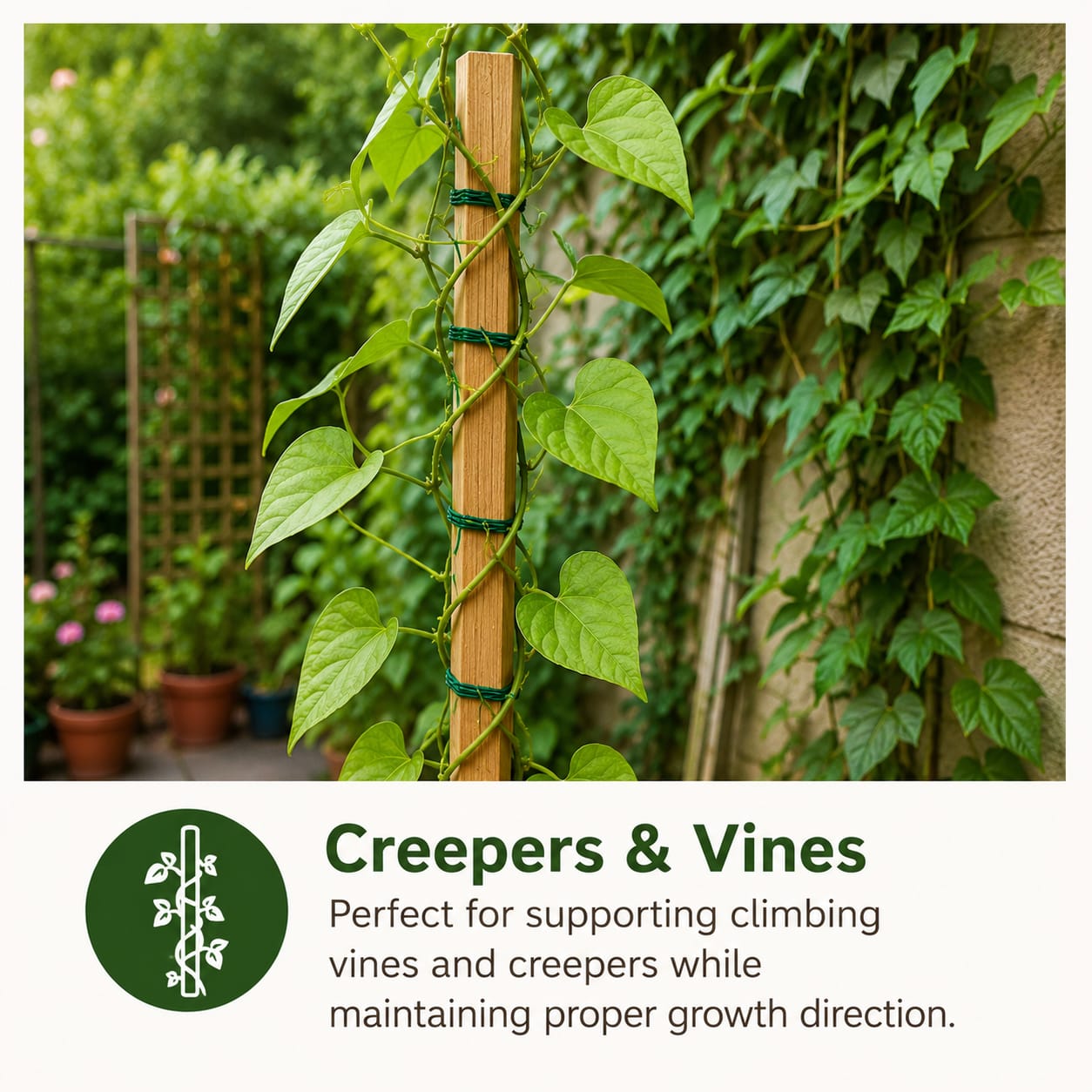 Teak Plant Support Sticks - 15 Pack -16