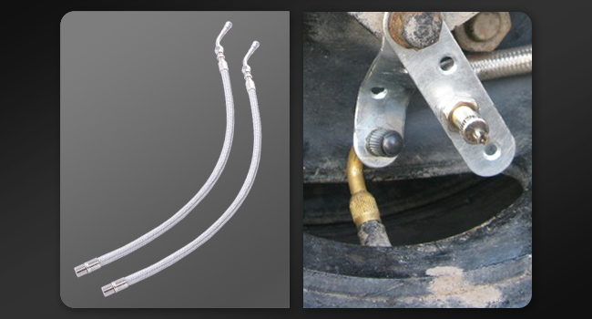 Double Tires Air Inflation Kit, Valve Stem Extenders, Tire Valve Extension, And Valve Stem Extension, For Easy Connection To Tire Valves And Equipment And Extended Inflator Tube For Easy Tire Checking