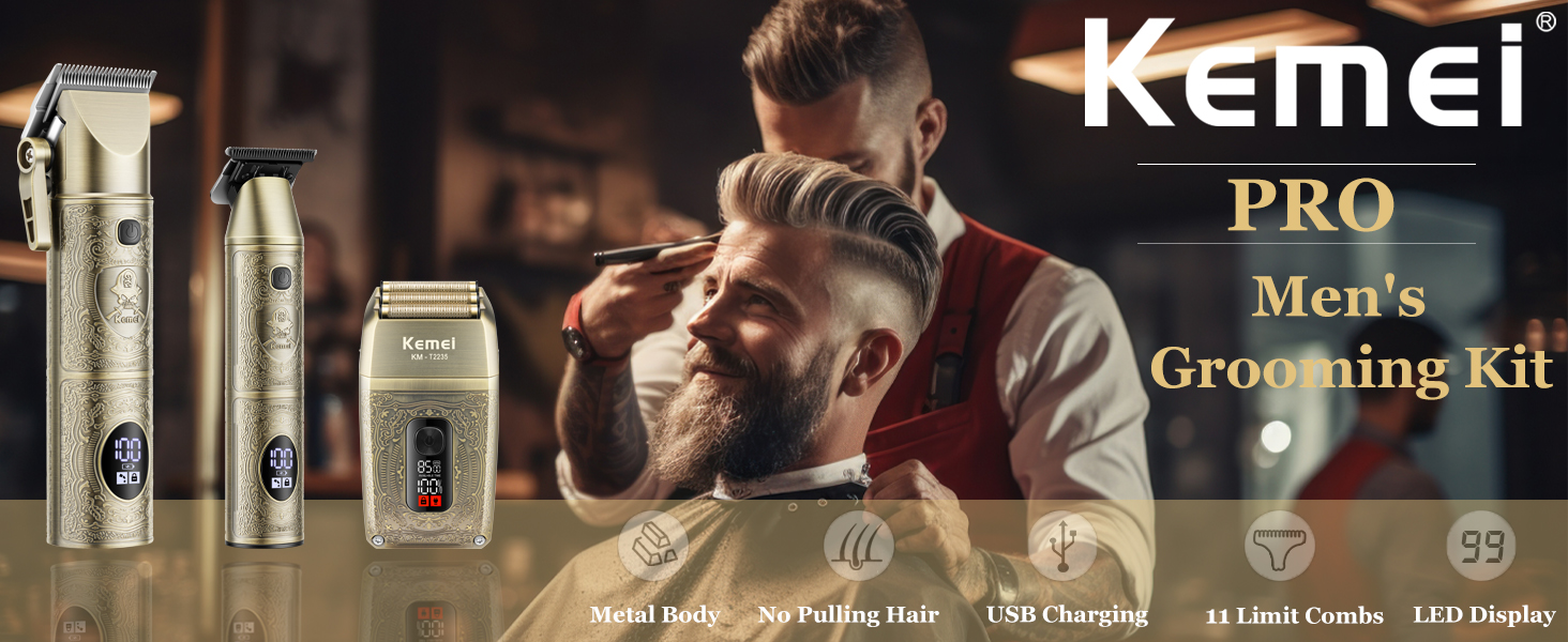 KEMEI PRO Men's Grooming Kit