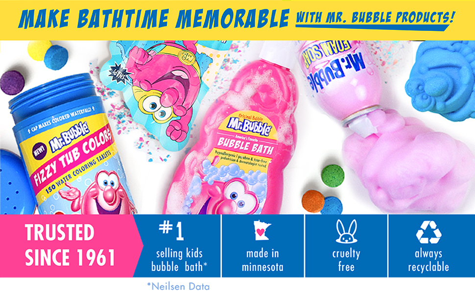 Mr. Bubble Magic Bath Crackles Fun to add to Bubble Bath