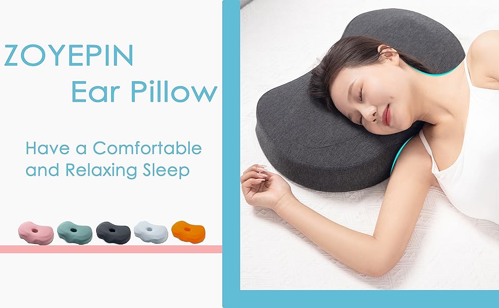 ZOYEPIN Ear PillowMemory Foam Piercing Pillow with an Ear