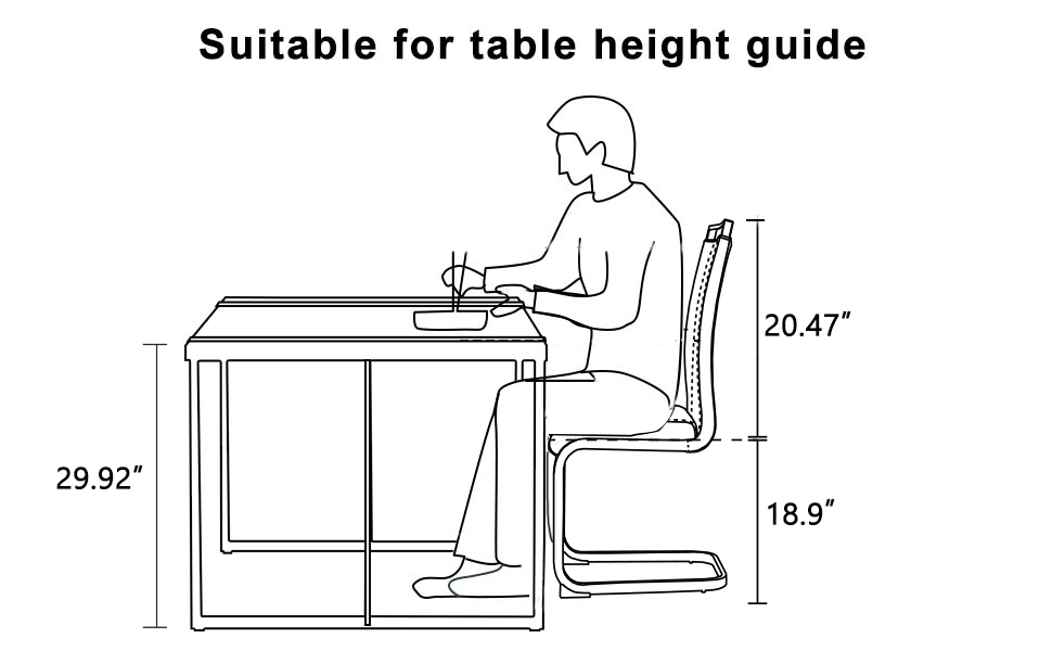 FURNITO Dining Table Set for 4,Modern Rectangle White Dining Table with PU Dining