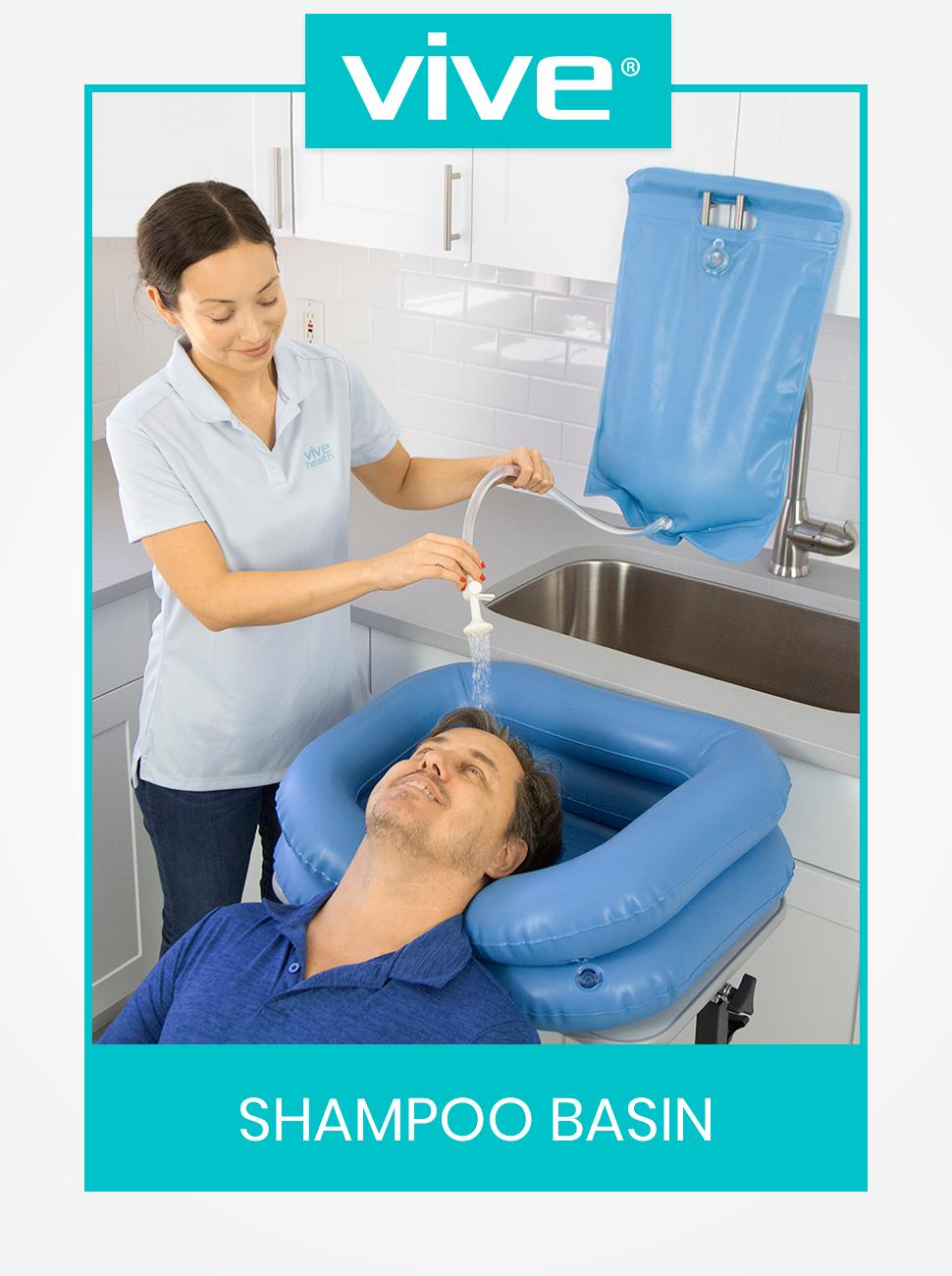Vive Inflatable Shampoo Basin Inflatable Hair Washing for Bedridden