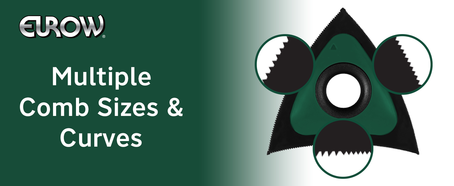 Pet hair removal tool has multiple comb sizes and varying curves for every angle.