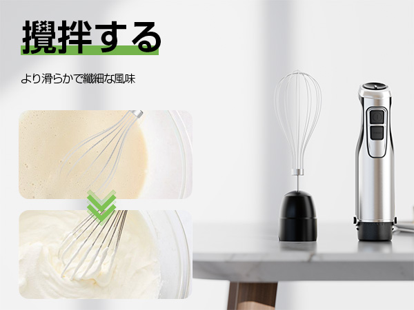 Amazon.co.jp: QOOQOOGE ハンドブレンダー ブレンダー 20000rpm