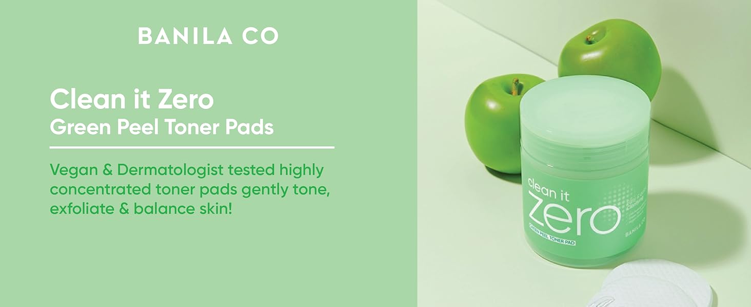 Green Peel Toner Pads vegan and dermatologist tested