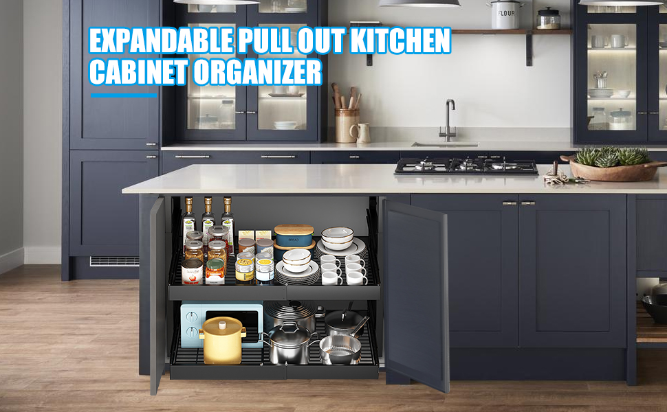 Expandable Pull Out Drawer Organizer, Slide Out