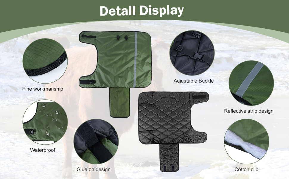 Calf Blankets Jacket for Calves Green Keep Calves Warm