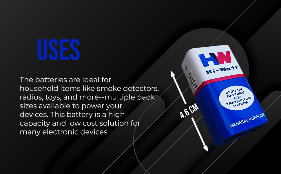 Vincentvolt General Purpose 9 Volts Battery