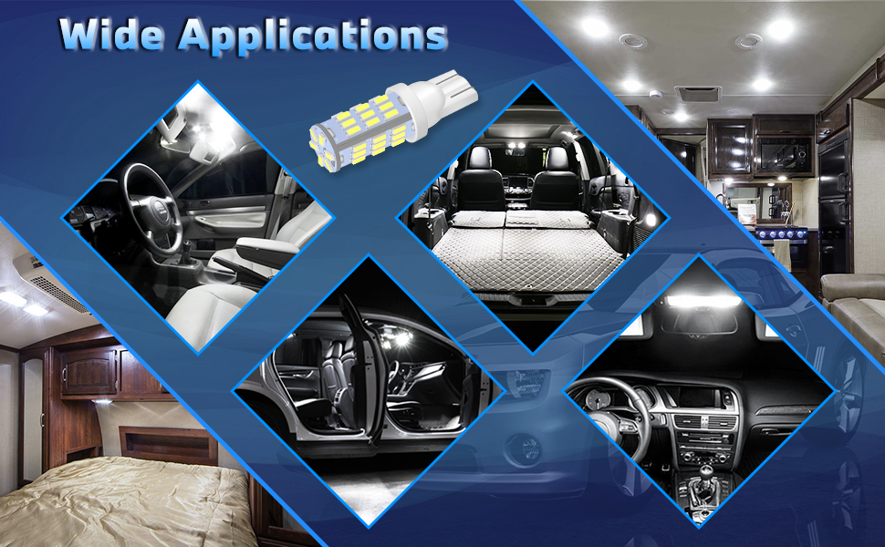 JEFLYM C921 921 912 LED RV Bulbs,Super Bright White T10 194